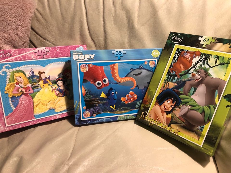 3 x Puzzle Disney Prinzessinnen, Dory, Das Dschungelbuch in Korschenbroich