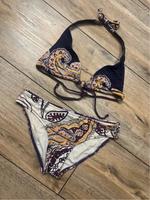 Süßer Bikini mit Muster ethno in lila / weiß / gelb Bayern - Frensdorf Vorschau