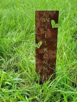 Schild Willkommen Edelrost Rostdeko Stele zeitlos Geschenk Bayern - Eltmann Vorschau