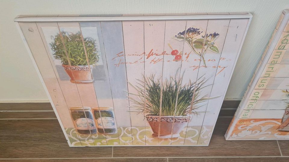 Wandbild Kunstdruck Küchenbild Esszimmer Deko Vintage Shabby in Vellahn