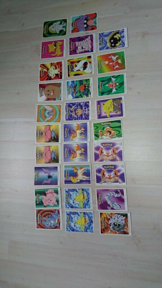 Einzelverkauf Pokemon Sticker Cards Dunkin Boomer Nintento 1999 in Alfdorf