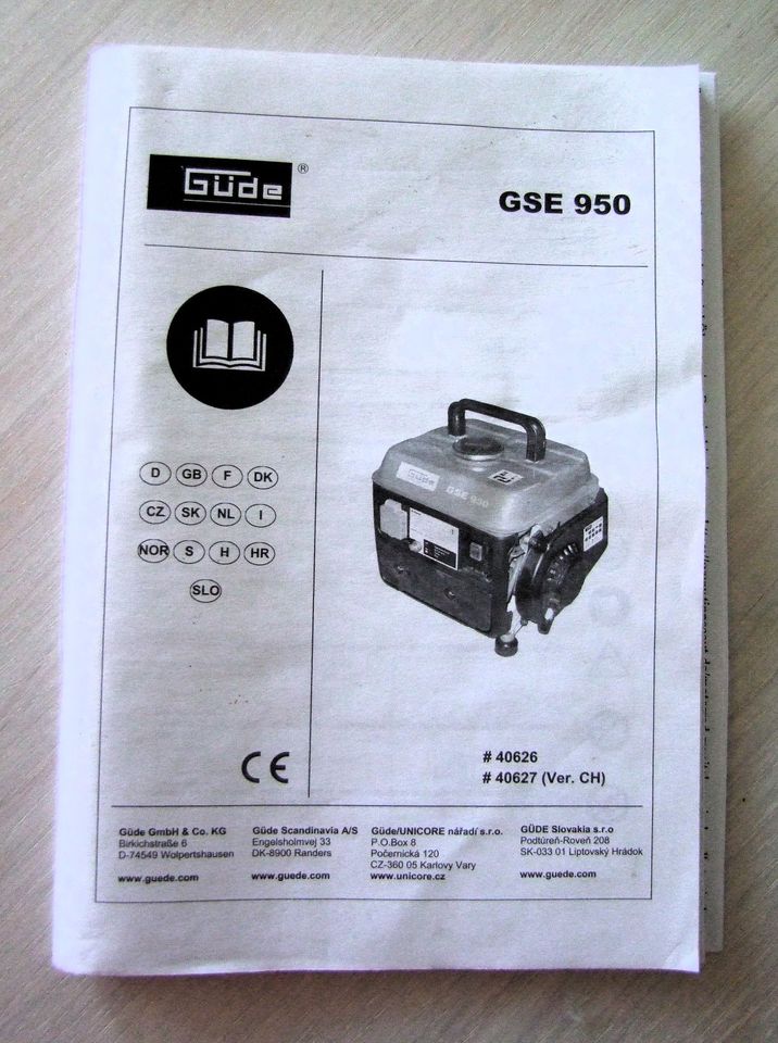 Güde Stromgenerator GSE 950 in Wachtberg