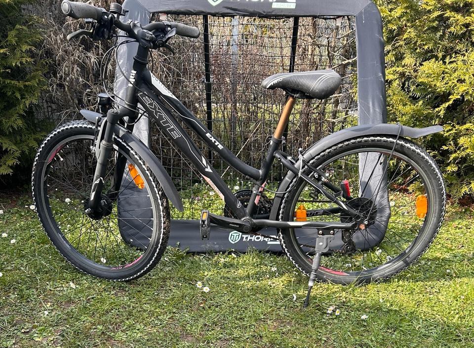 Kinderfahrrad Exte Tornado ATB Jugendfahrrad 24" schwarz-pink in Mühlheim am Main
