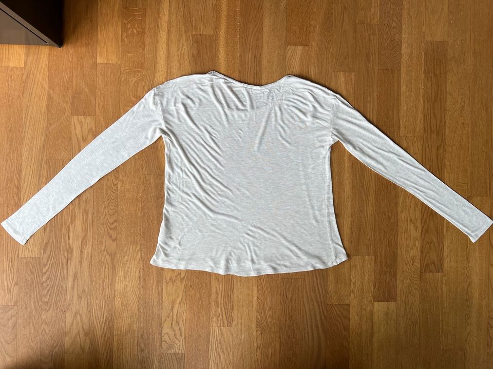 Drykorn Langarmshirt Longsleeve, Creme- Beige-Glitzer, XS/S 34-36 in Düsseldorf