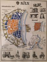 Stadtplan Mittelalterliches Köln Vintage Karte v. Emil Schwarz Hessen - Wiesbaden Vorschau