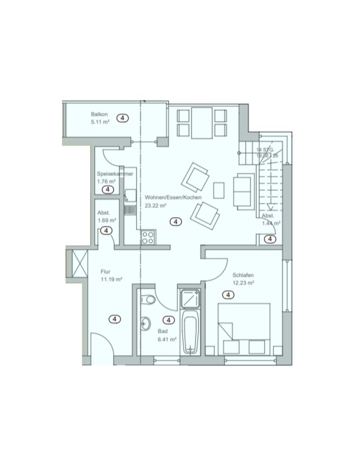 Neubau! Attraktive Maisonette-Wohnung inkl. Loggia in Bi-Senne! in Bielefeld