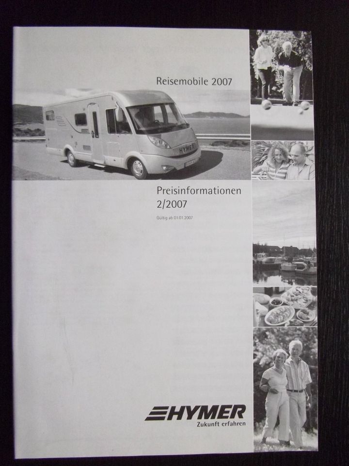 Hymer Wohnmobil Prospekt 2007 und weitere Jahrgänge in Malente