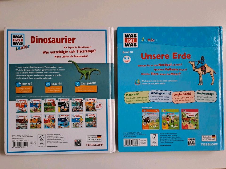 WAS IST WAS Junior - 2 Bücher - Dinosaurier & Unsere Erde in Oberderdingen