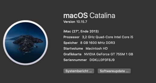 iMac (27 Zoll, Ende 2013) - Apple - silber - sehr guter Zustand in Hamburg