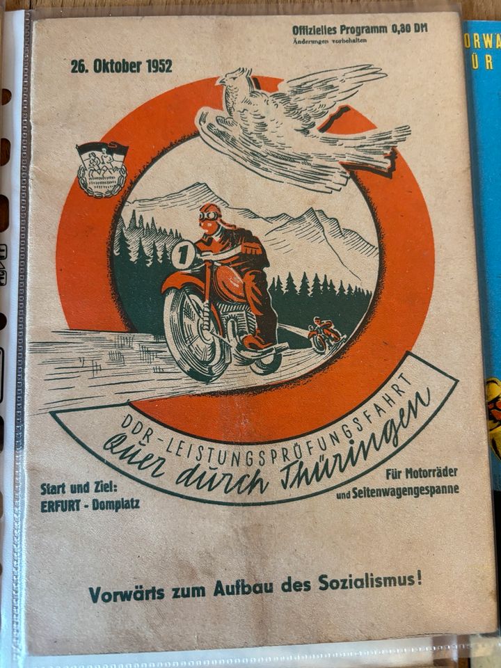 Original DDR Motorsport Programmhefte 1951-1961 in Oederan