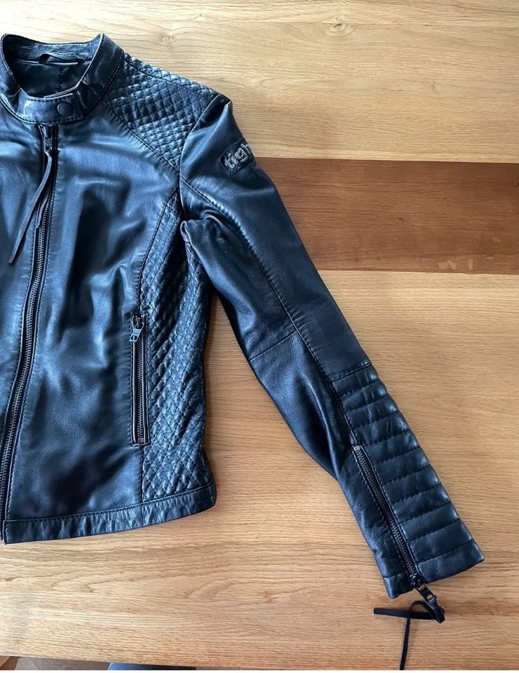 Damen Tigha Lederjacke Meera schwarz Gr. L / Absolut Neuwertig in Troisdorf