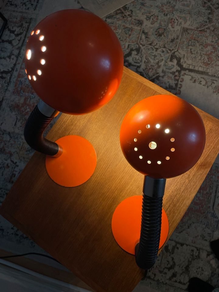 Space Age Orange Schreibtischlampe 70er Jahre in Berlin