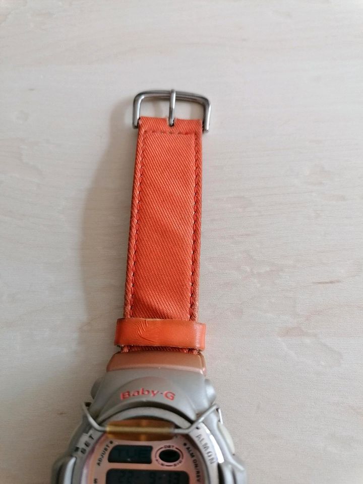 Vintage Casio Baby G Digital Watch BG-162 Peach Orange Gray Uhr in Bischofsheim