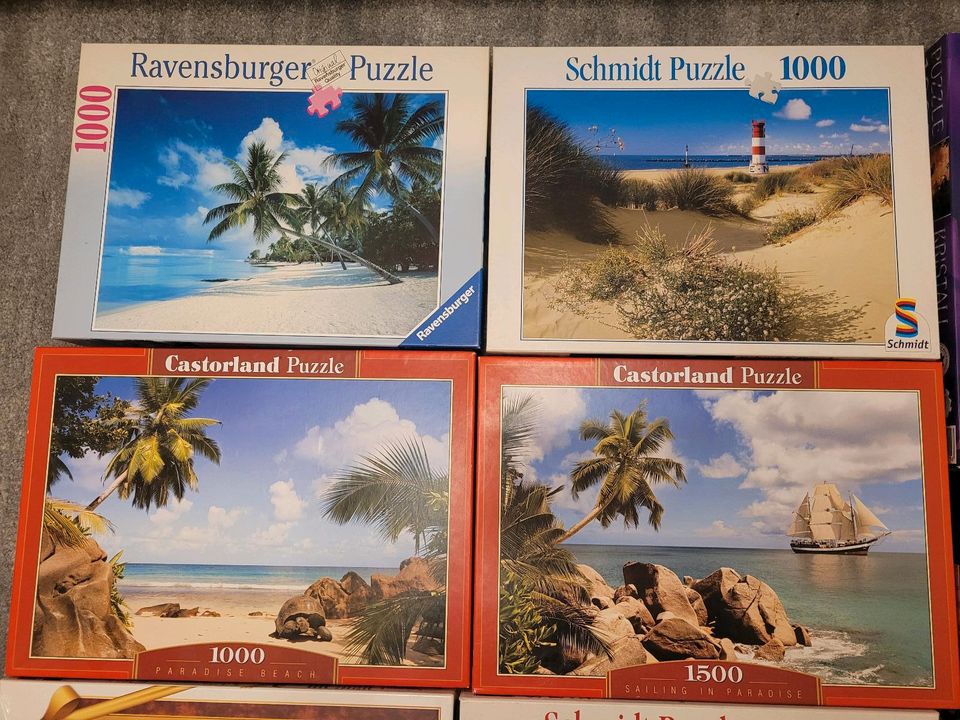 Puzzle 1000-2000 Teile Ravensburger und Schmidt Palmen, Stadt in Kirchberg