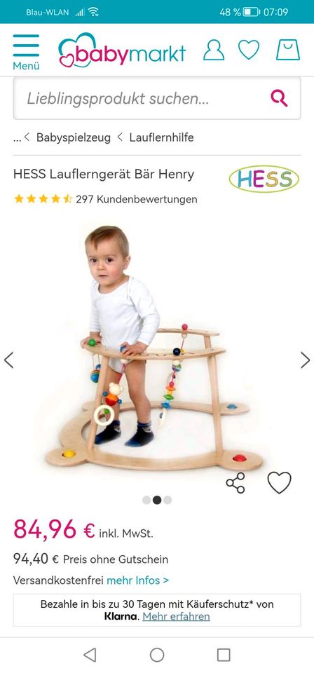 Babyspielbogen, Lauflernhilfe, Holz in Lichtenstein