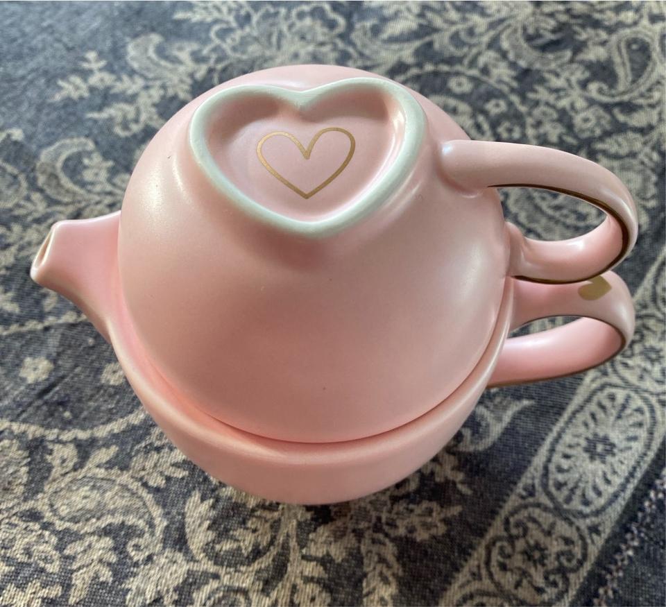 Teekännchen und Teetasse mit Herz von Hoff-Interieur Tee Set in Kämpfelbach