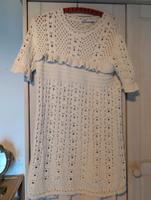 Kleid häkel Volants Lochmuster Zara beige Niedersachsen - Meppen Vorschau