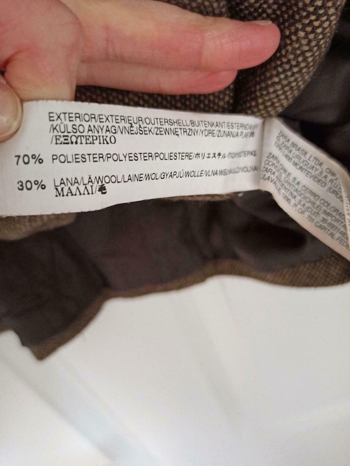 Zara Übergangsjacke Cabanjacke 30% Wolle braun in Hamburg