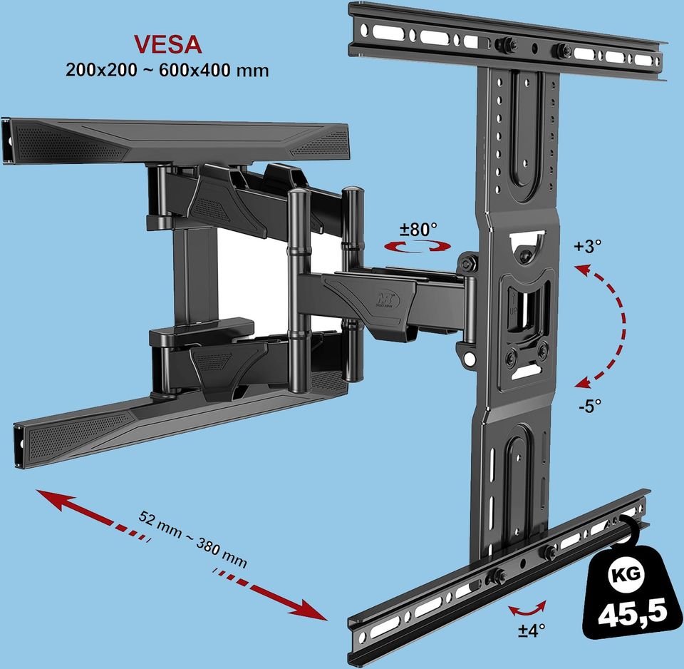 TV Wandhalterung Drehbare 45-75 Zoll LED LCD TV Halterung in Berlin