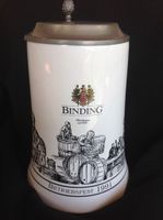 Binding Bierkrug Betriebsfest Zinndeckel Steinkrug Hessen - Bad Soden am Taunus Vorschau