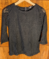 Pullover Bluse Esprit Gr XS 34 dunkelblau Spitze Reißverschluss Brandenburg - Blankenfelde-Mahlow Vorschau