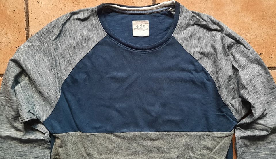 ESPRIT, Langarmshirt, grau-blau, Größe M ***TOP in Bergisch Gladbach