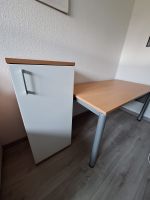 Schreibtisch und Ordnerschrank mit Hochglanztür weiß, Buche NB Nordrhein-Westfalen - Pulheim Vorschau
