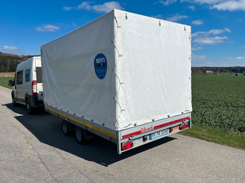 4m x 2m x 2m Planenanhänger für Transport Umzug Spedition Sofa in Ebersbach-Musbach