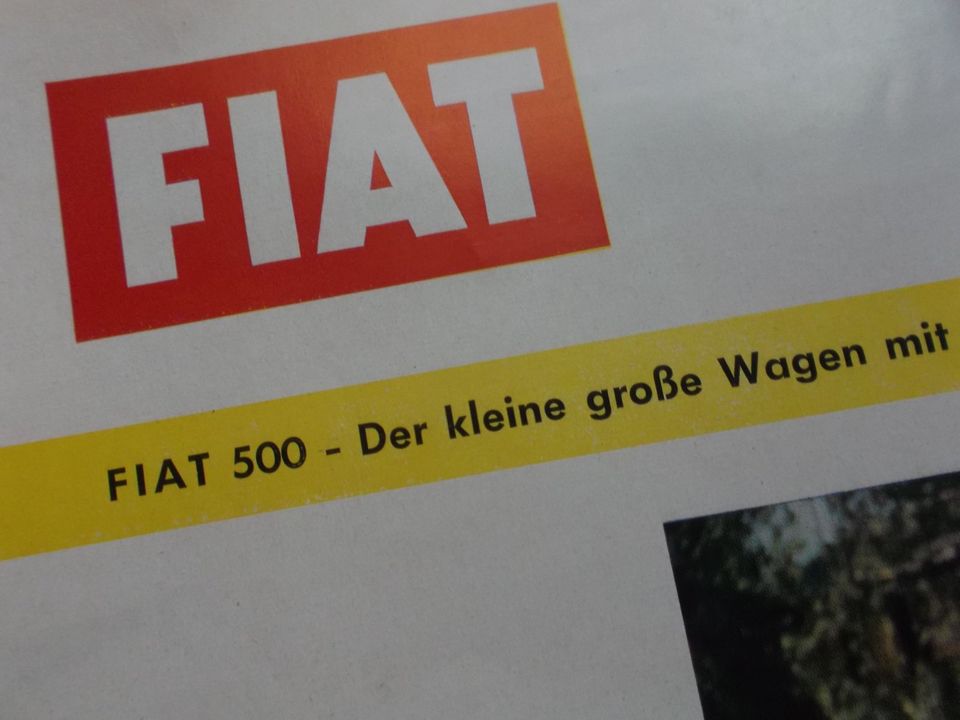 +++ FIAT 500 +++ WERBUNG 50ER JAHRE OLDTIMER REKLAME in Koblenz