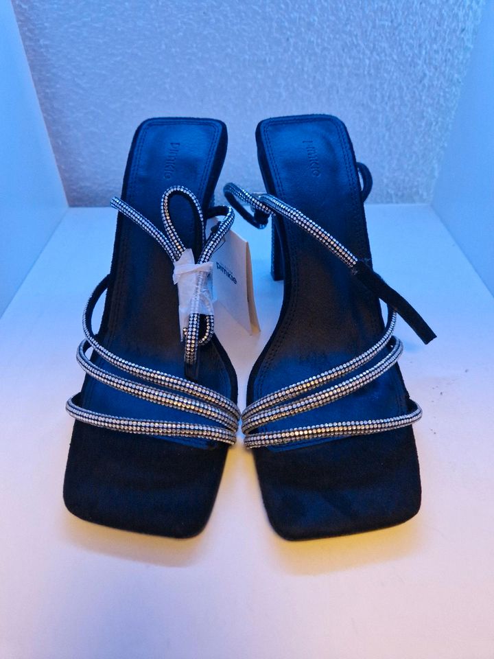 Pimkie sandalen sandaletten glitzer high heels gr.38 neu in Elsterberg