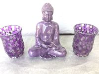 Buddha 26 cm mit zwei Teelichtern in lila Bayern - Büchlberg Vorschau