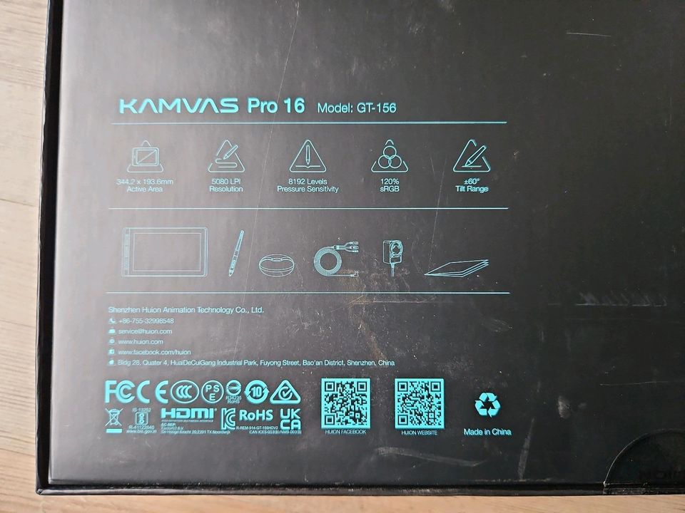 Grafiktablet Zeichentablet Huion Kamvas Pro 16 in Hamburg