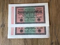 2 Stck. 20.000 Mark Reichsbankn, 1923, Nr. 061039 und 061041. Niedersachsen - Faßberg Vorschau