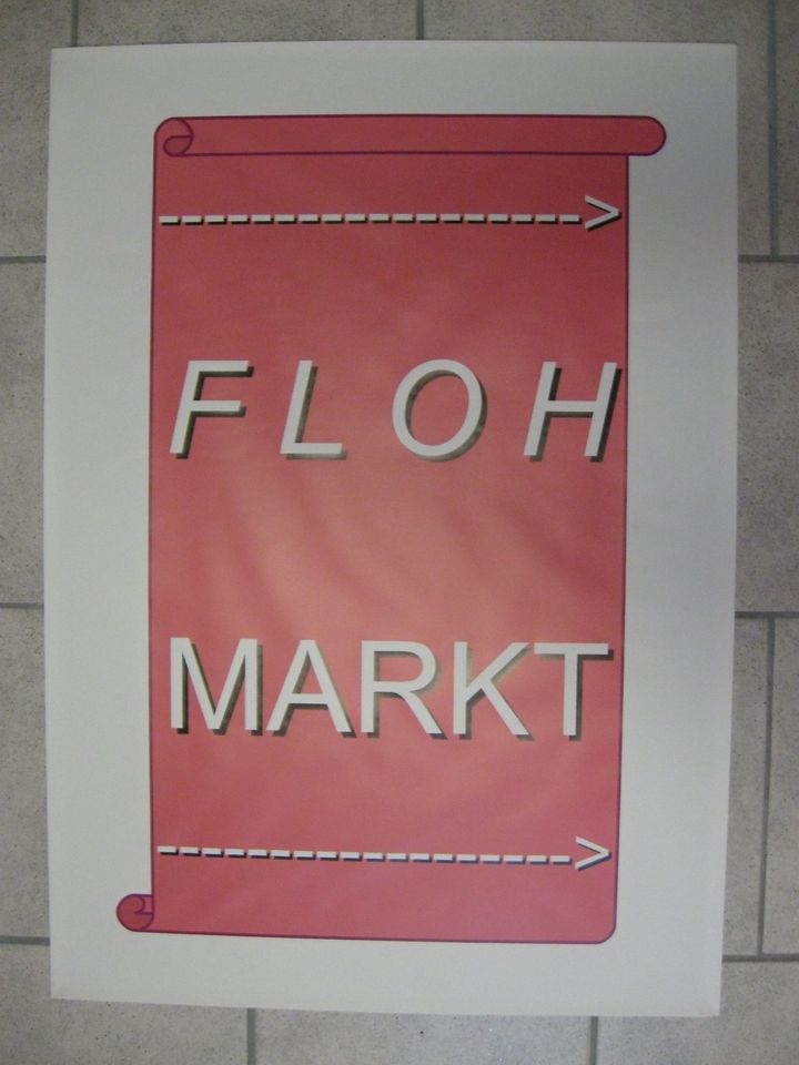 Flohmarkt - Plakat für Kundenstopper in Lebach