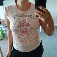 C&A Clockhouse Festival Shirt Positive Vibes rot schwarz rosa Bad Godesberg - Schweinheim Vorschau