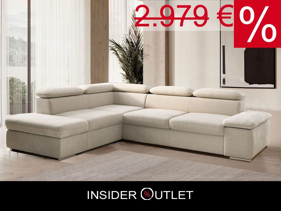 Ecksofa Cord Beige Macciatto 272x226cm Schlaffunktion Bettfunktio in Köln