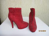 Stiefelette, high heels Gr. 37 mit Glitzer auch als Dekoschuh Hessen - Groß-Gerau Vorschau
