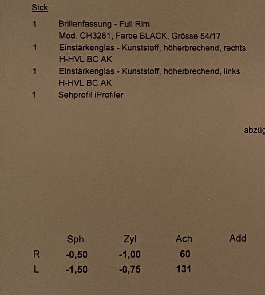 Chanel Brille Korrekturfassung in Eppstein