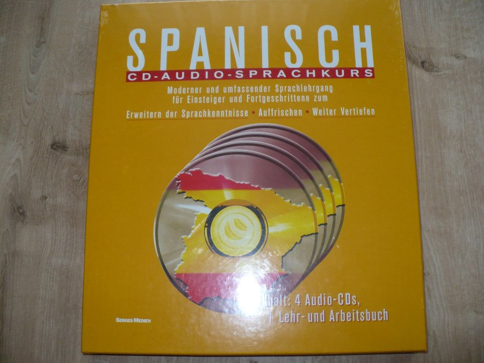 Spanisch CD Audio Sprachbox 4 CD's mit Arbeitsbuch , neu in Gummersbach