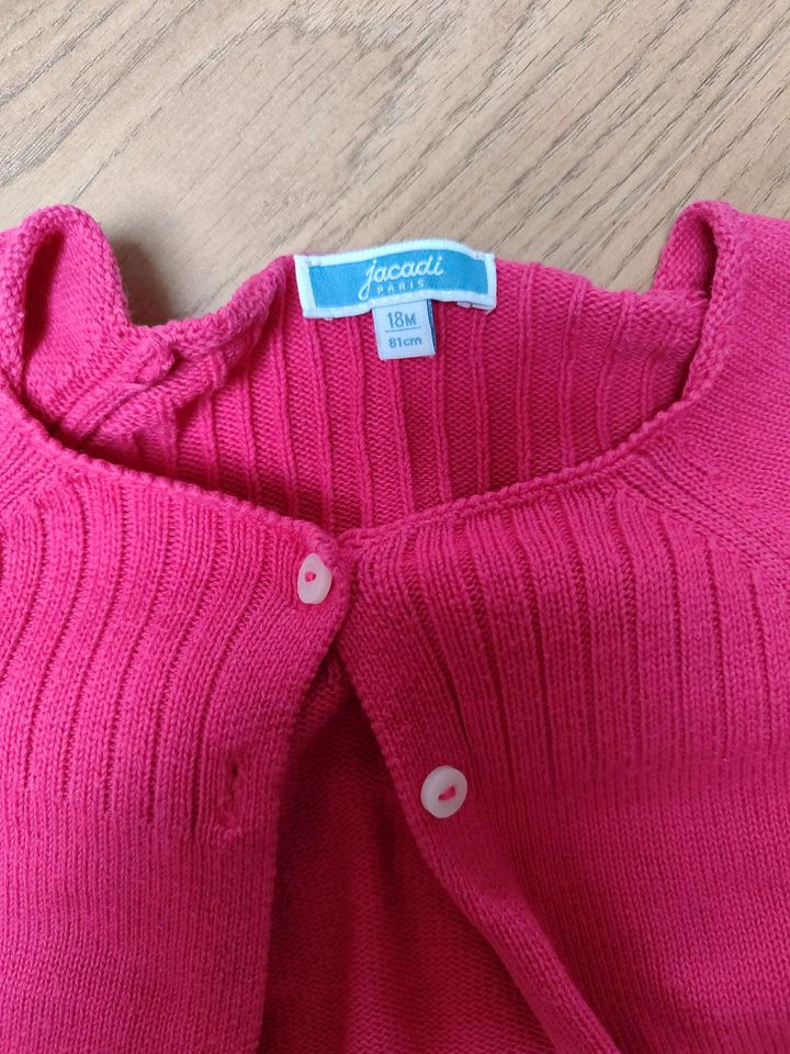 Jacadi Petit Bateau Kleid Strickjacke pink Streifen 80 86 in Vechelde