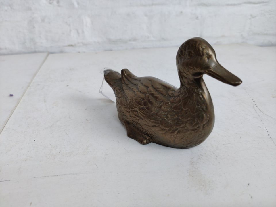 Große Messing Enten Figuren, 21 cm und 15 cm,Ente,Figur,Deko in Köln