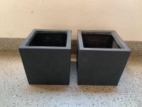 2 Blumentöpfe schwarz 20x20x20cm Fiberglas Hamburg-Nord - Hamburg Barmbek Vorschau