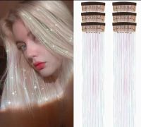 NEU silber 6x Set Clip in Hair Tinsel Haarsträhnen Einklipsen Hessen - Gernsheim  Vorschau