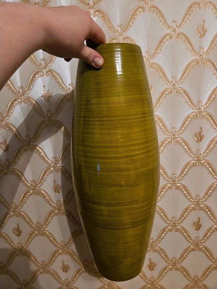 Bodenvase Bambus grün  51 cm in Herne