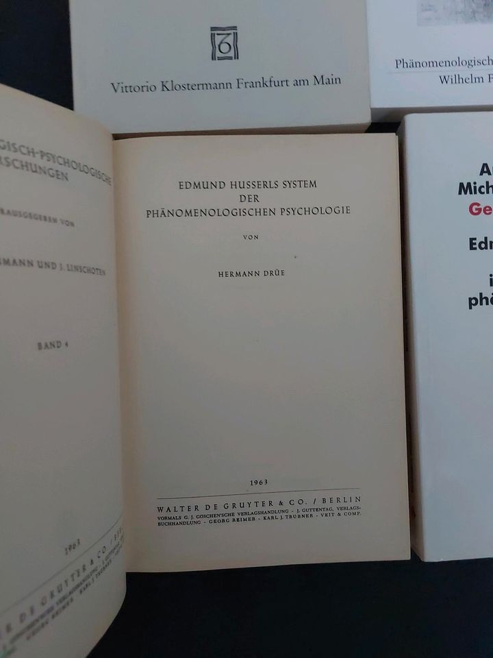 Verschiedene Bücher zu Edmund Husserl in München