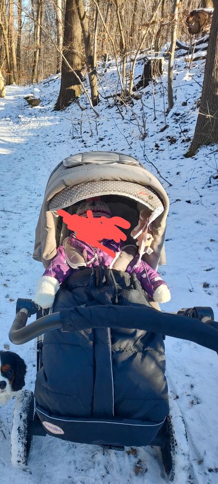 Kinderwagen Hartan mit Winter-Sack, Babyschale, Sonnenschirm in Lichtenstein