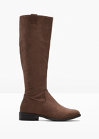 Stiefel dunkelbraun, flach, Wildleder-Optik, Größe 42 Hessen - Waldsolms Vorschau