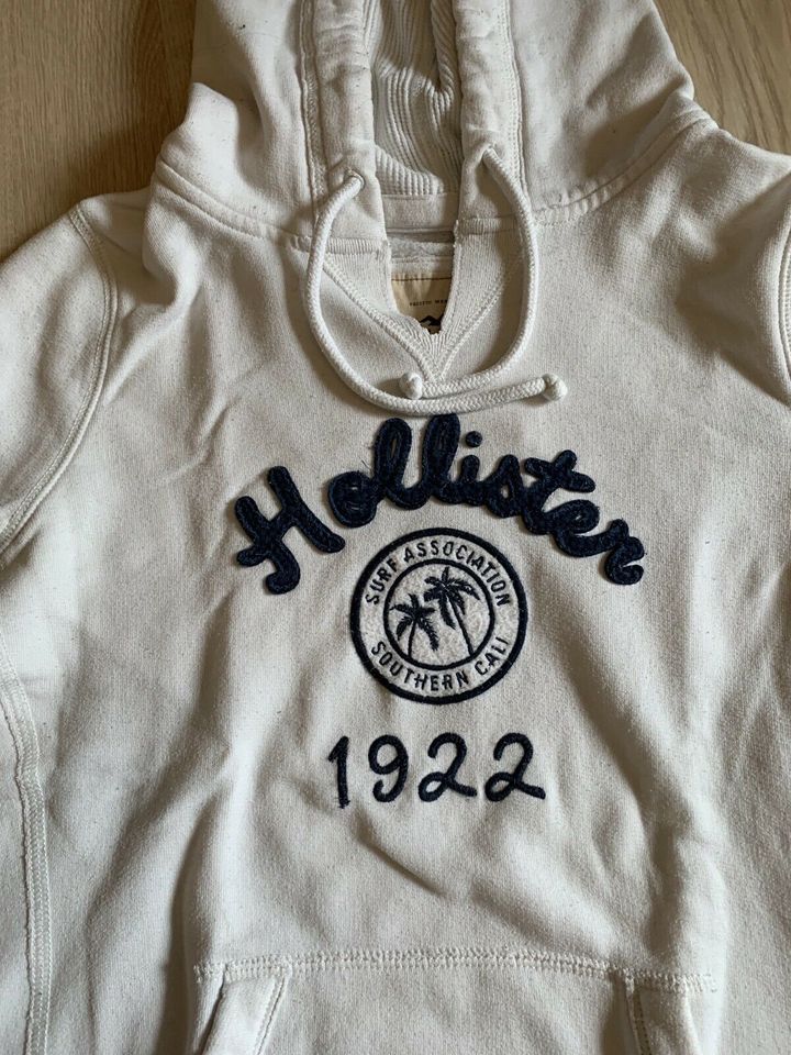 Hollister Damen Sweatshirt Sweat hoodie weiß Gr S/M in Gevelsberg