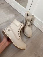 NEUWERTIG Boots Stiefel Timberland Premium Weiß Creme braun 39 Nordrhein-Westfalen - Geseke Vorschau