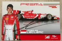 Signierte Autogrammkarte Charles Leclerc, Formel 2, F2, Prema Thüringen - Grabfeld Vorschau